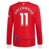 Virallinen Fanipaita Pitkähihainen Manchester United Mason Greenwood 11 Kotipelipaita 2021-22 - Miesten